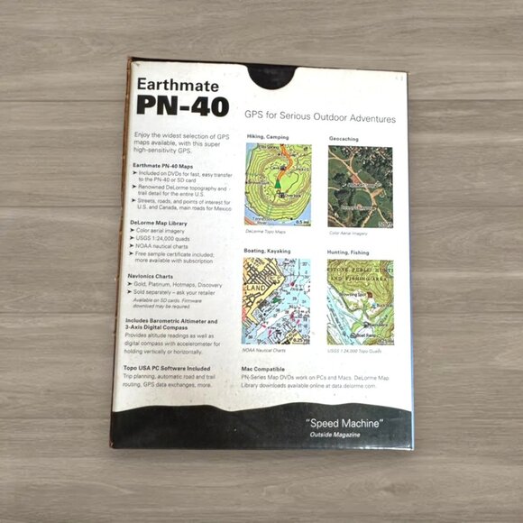 DeLorme Earthmate PN-40 Handheld GPS Complete Maps Software Cable & Box - Picture 7 of 7